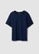 Blue short-sleeved pure cotton T-shirt_4