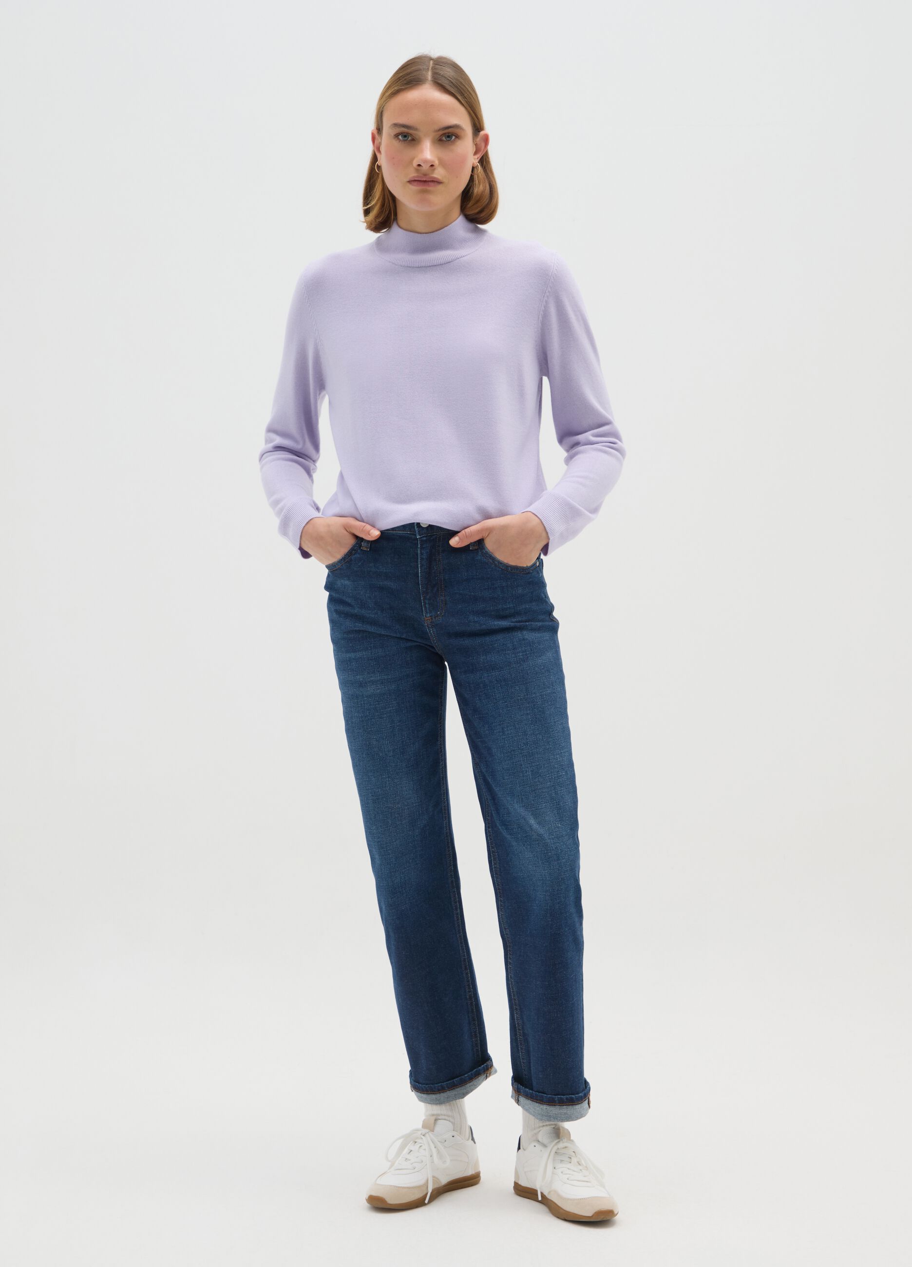 Classic Purple Sweater Regular Fit