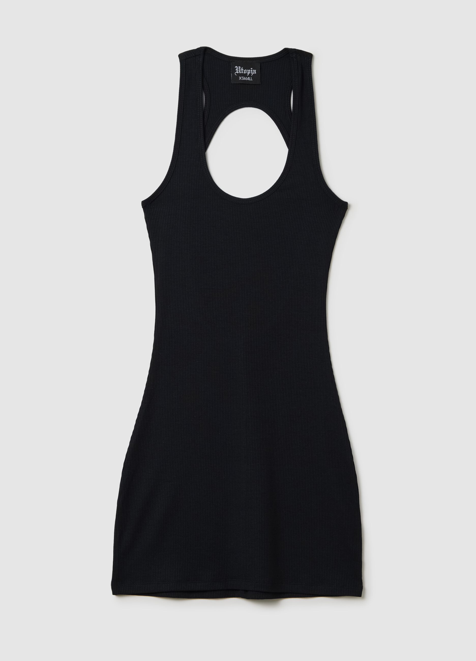 Black Backless Mini Dress