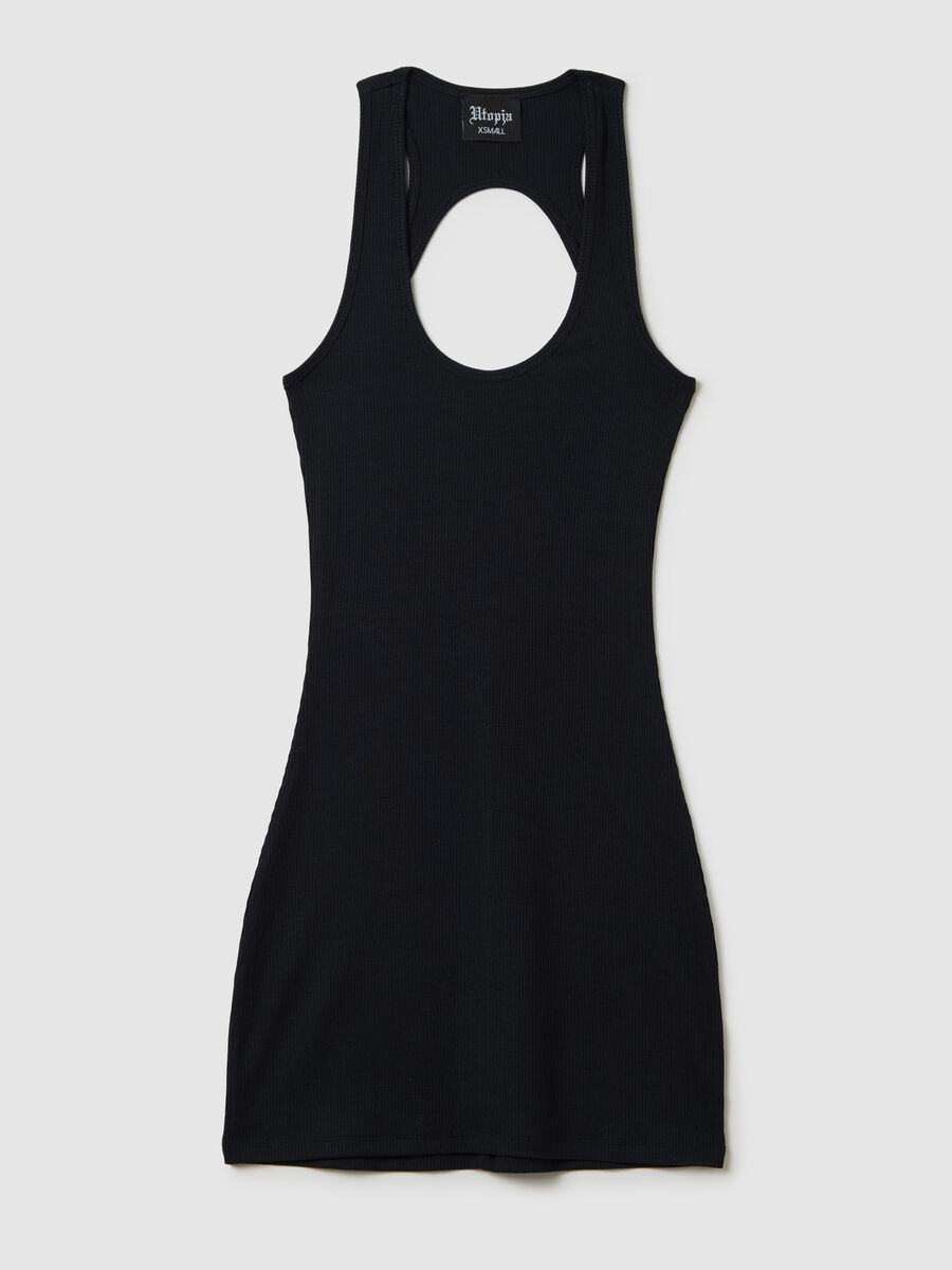 Backless Mini Dress Black_5