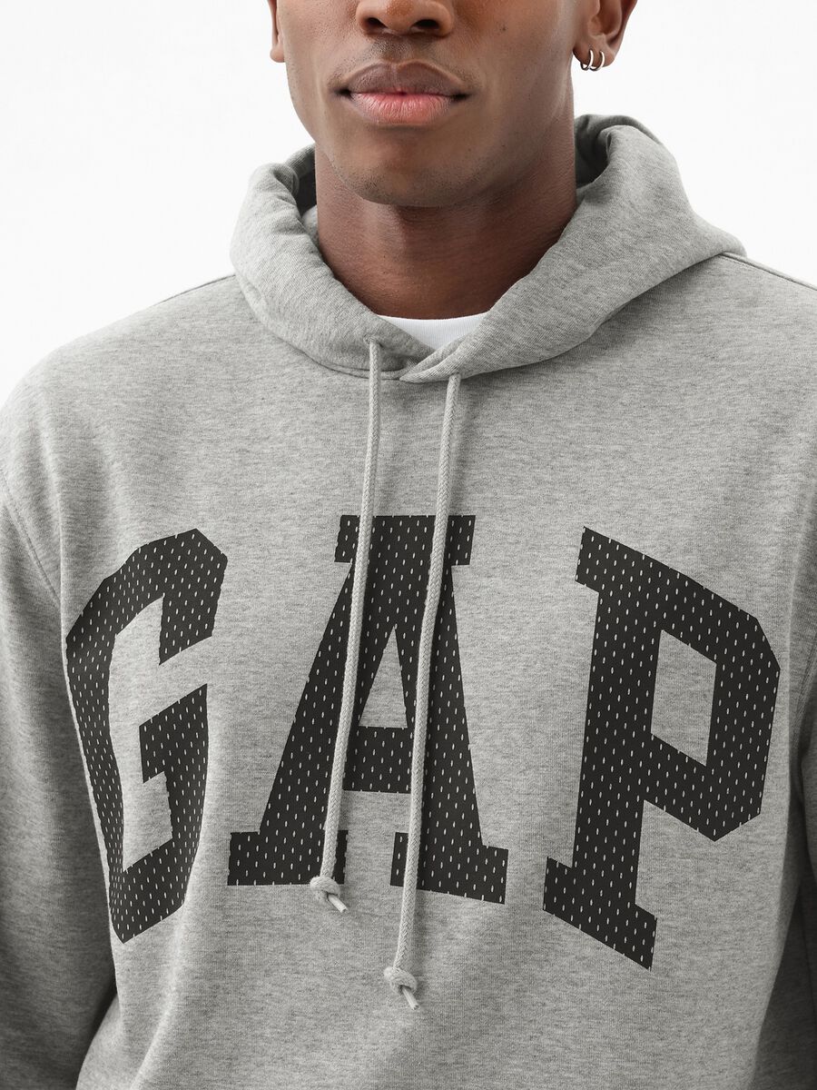 Sweatshirt with hood and maxi logo print_2