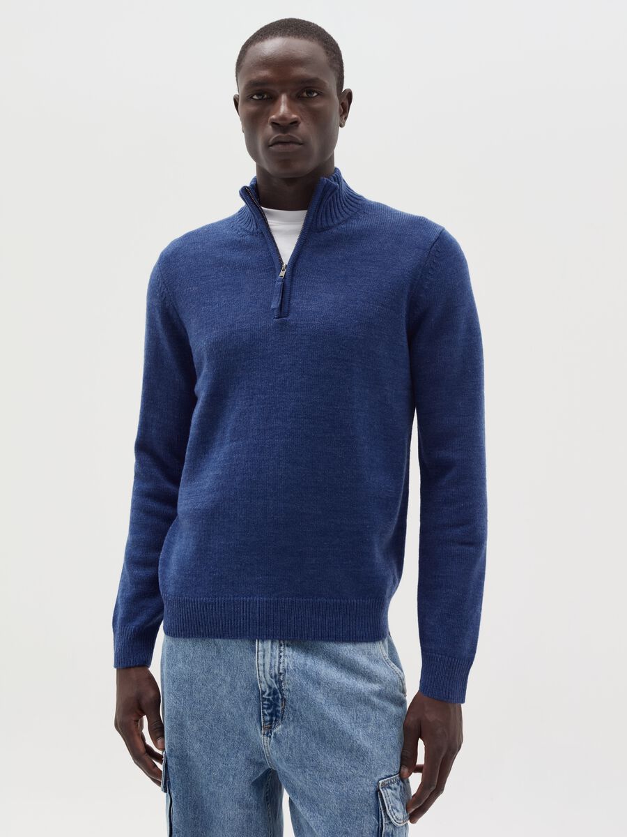 Pullover with half-zip neckline_0