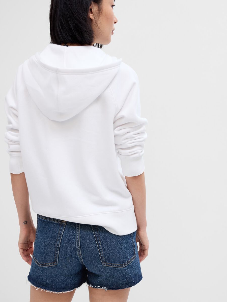 Full-zip sweatshirt with hood and logo embroidery_1