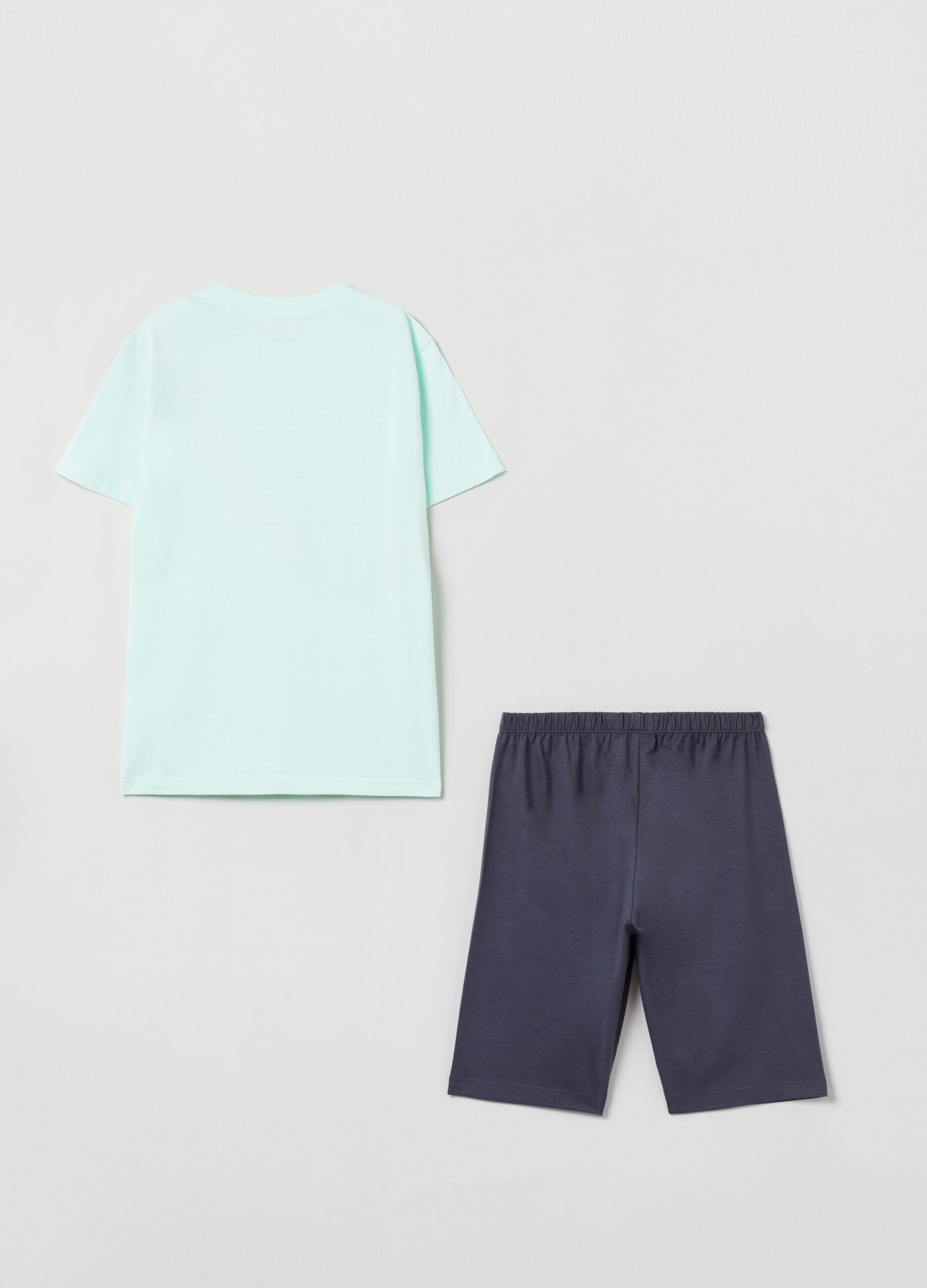 Pigiama in cotone con stampa surf_0