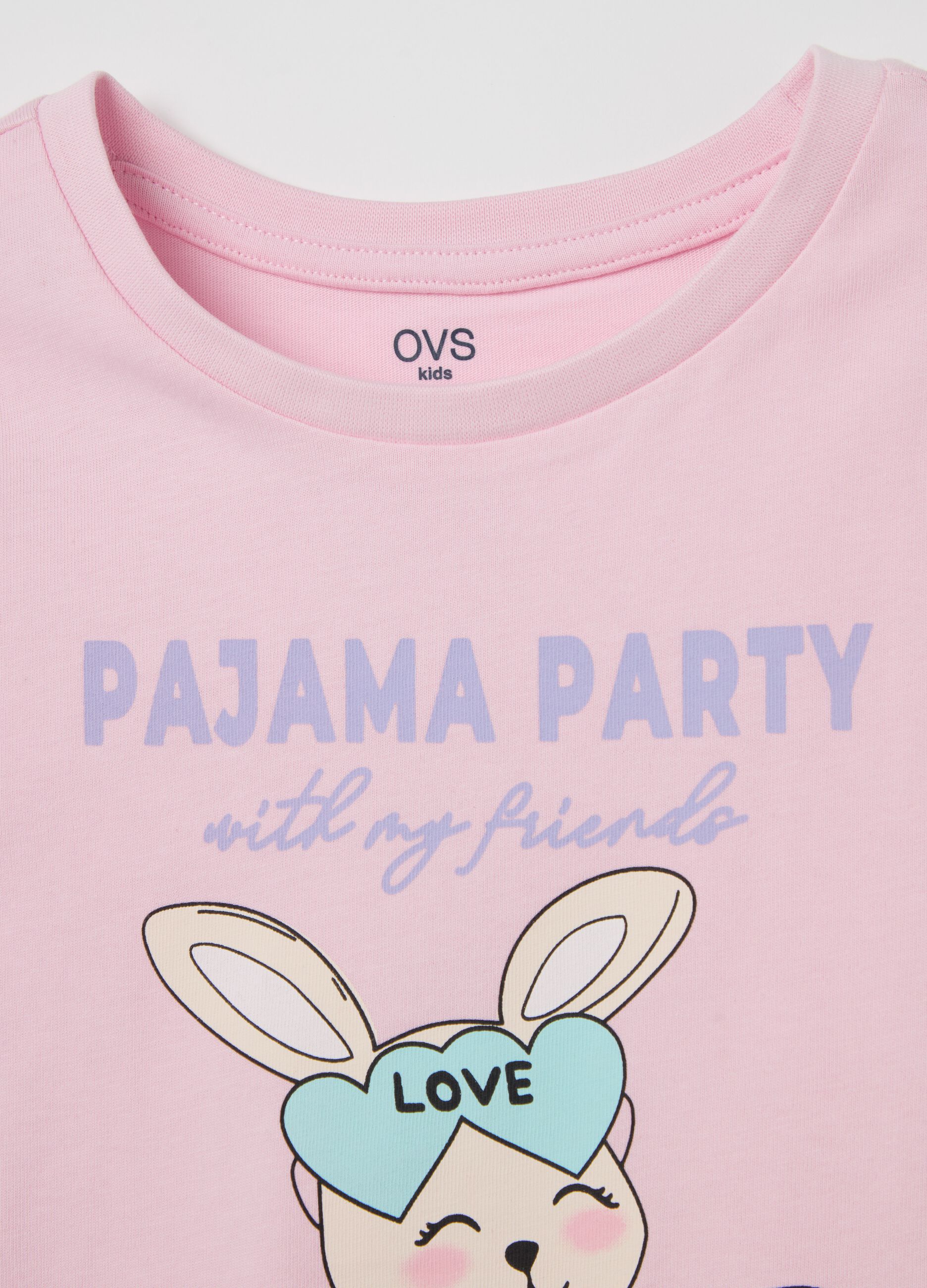 "Pajama party with my friends" pyjamas in organic cotton