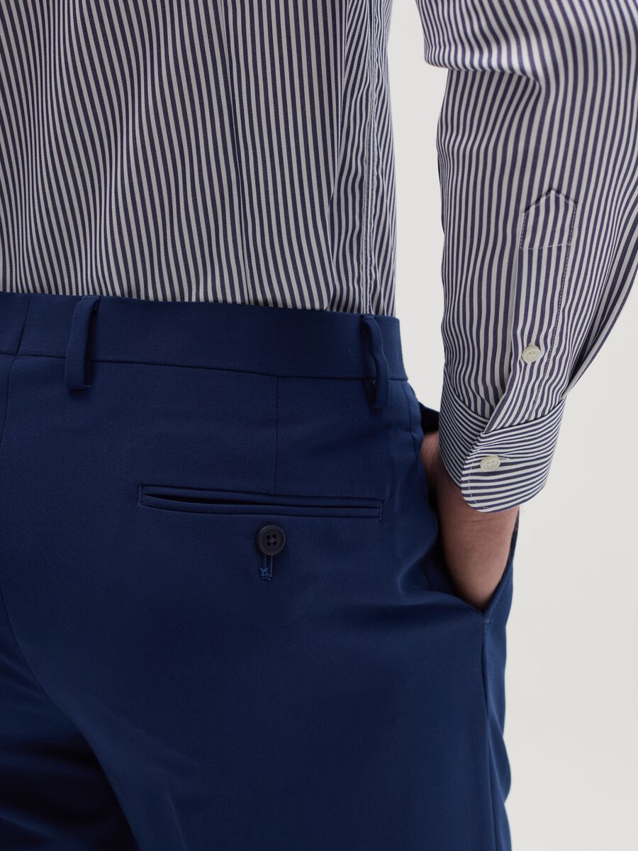 Slim-fit no-iron shirt with stripes_3