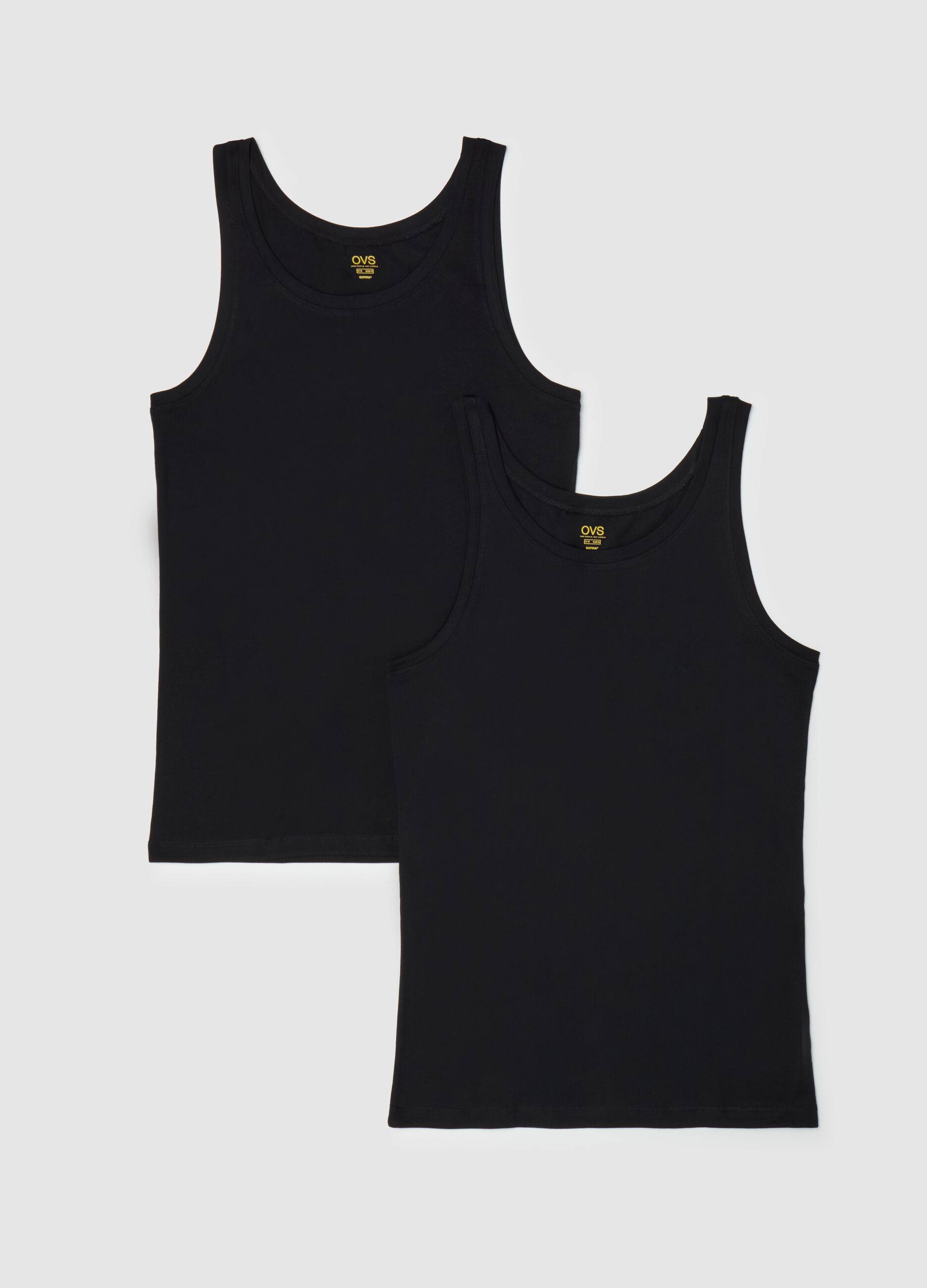 Two-pack racerback vests in Supima cotton