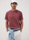 T-shirt rossa in puro cotone mercerizzato slim fit_0