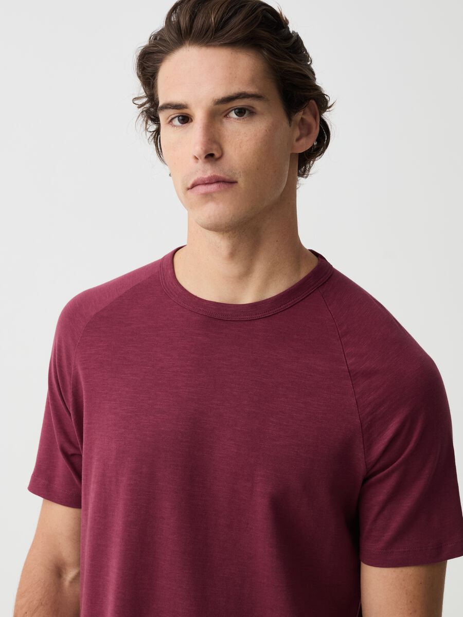 Slub jersey T-shirt with round neck_1