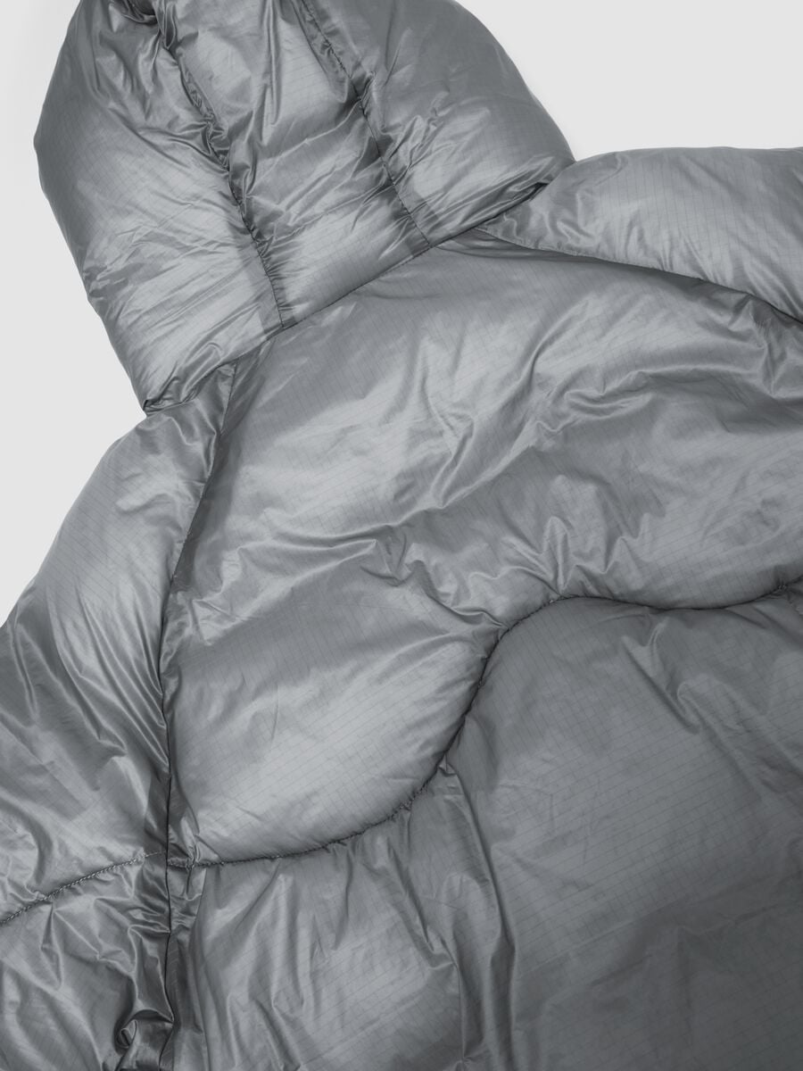 Nylon Ripstop Hooded Puffer Jacket Grey_8