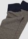 Navy blue long socks in stretch cotton_2
