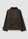 Green cotton-blend trench coat with contrasting collar, regular fit_6