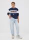 Light blue pure cotton relaxed-fit jeans for boys_0