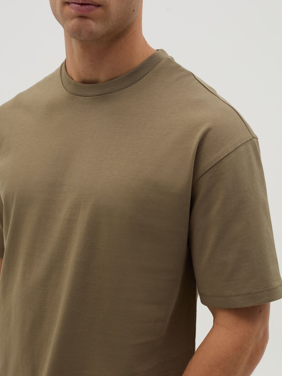 Solid colour T-shirt in organic cotton_3