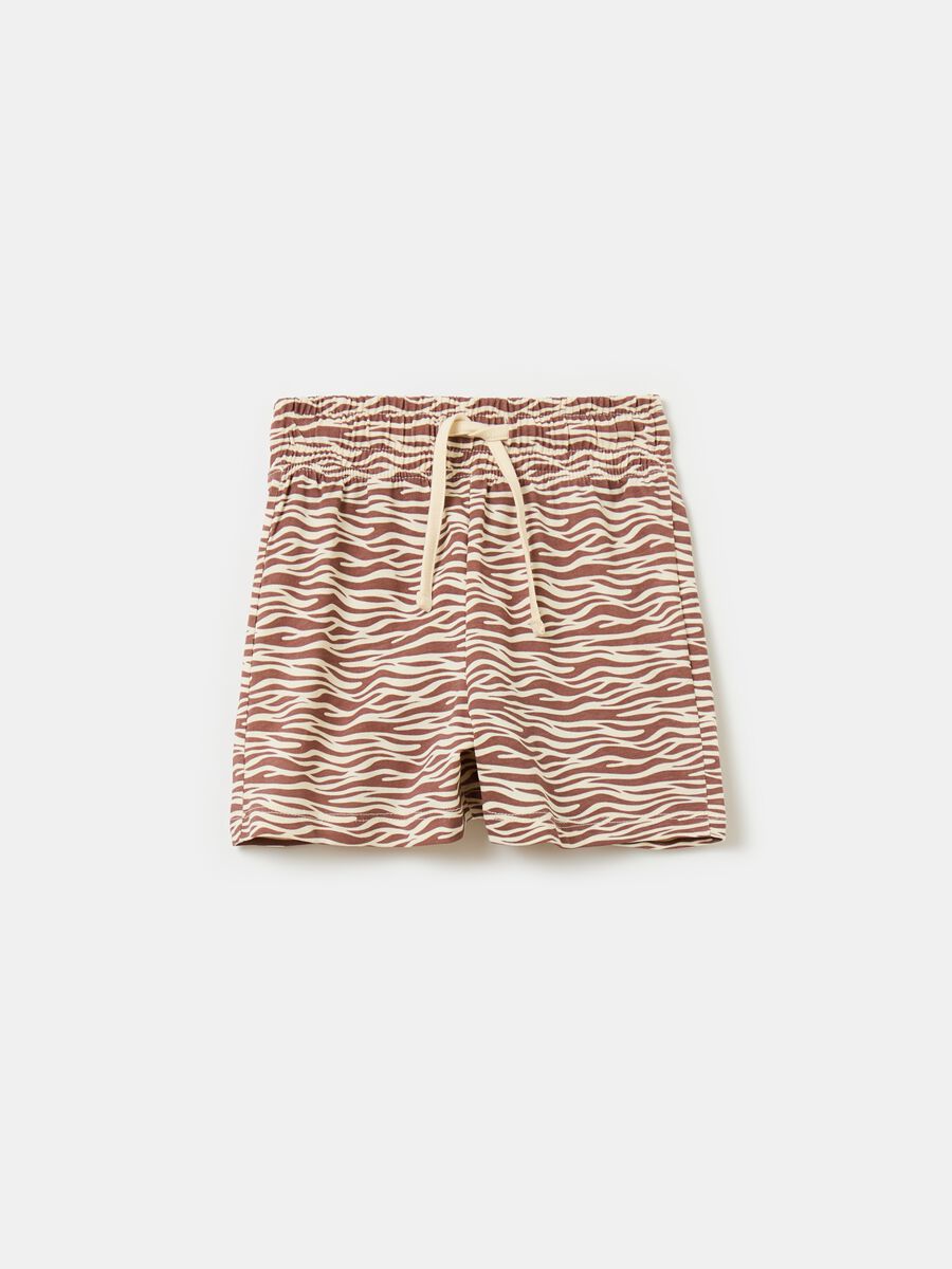 Shorts con stampa maculata_0