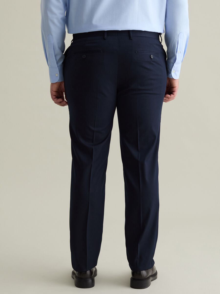 Regular-fit, solid colour smart trousers_2