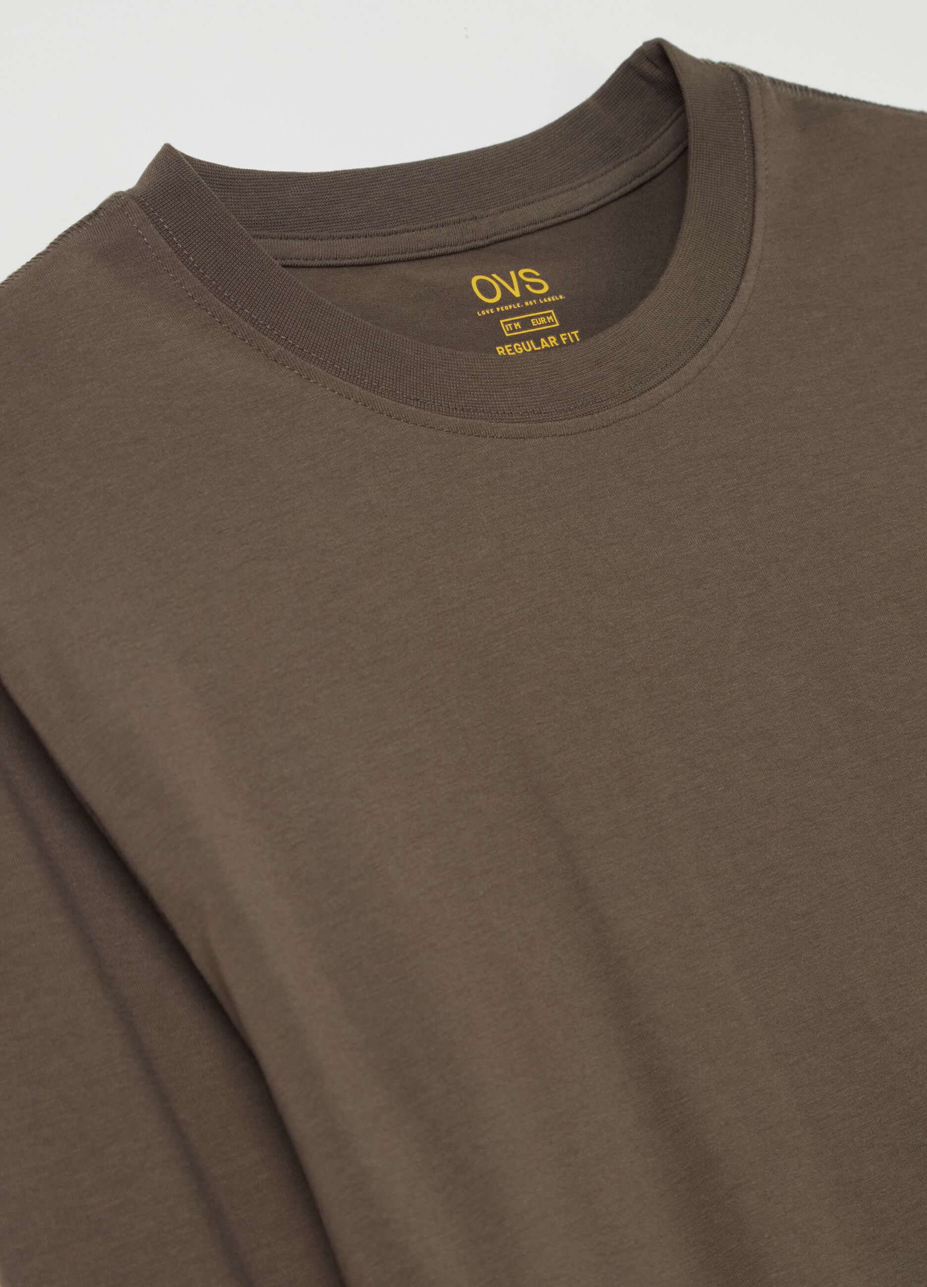 T-shirt a maniche lunghe in cotone stretch