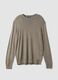 Grey crew-neck jumper in viscose blend, regular fit_0