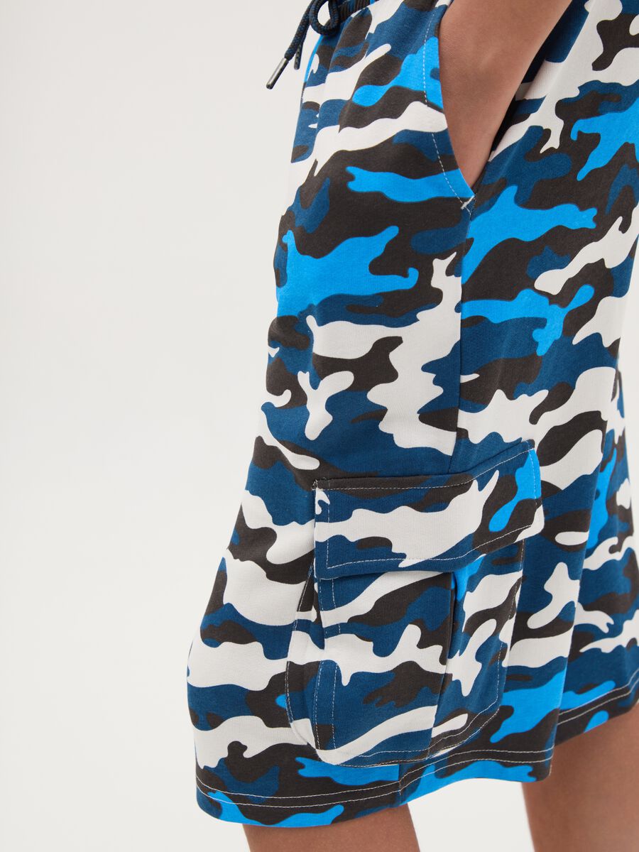 Shorts da bambino in puro cotone multicolor regular fit_2