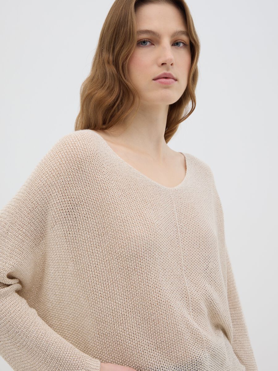 Women's Beige Regular Fit Jumper_1