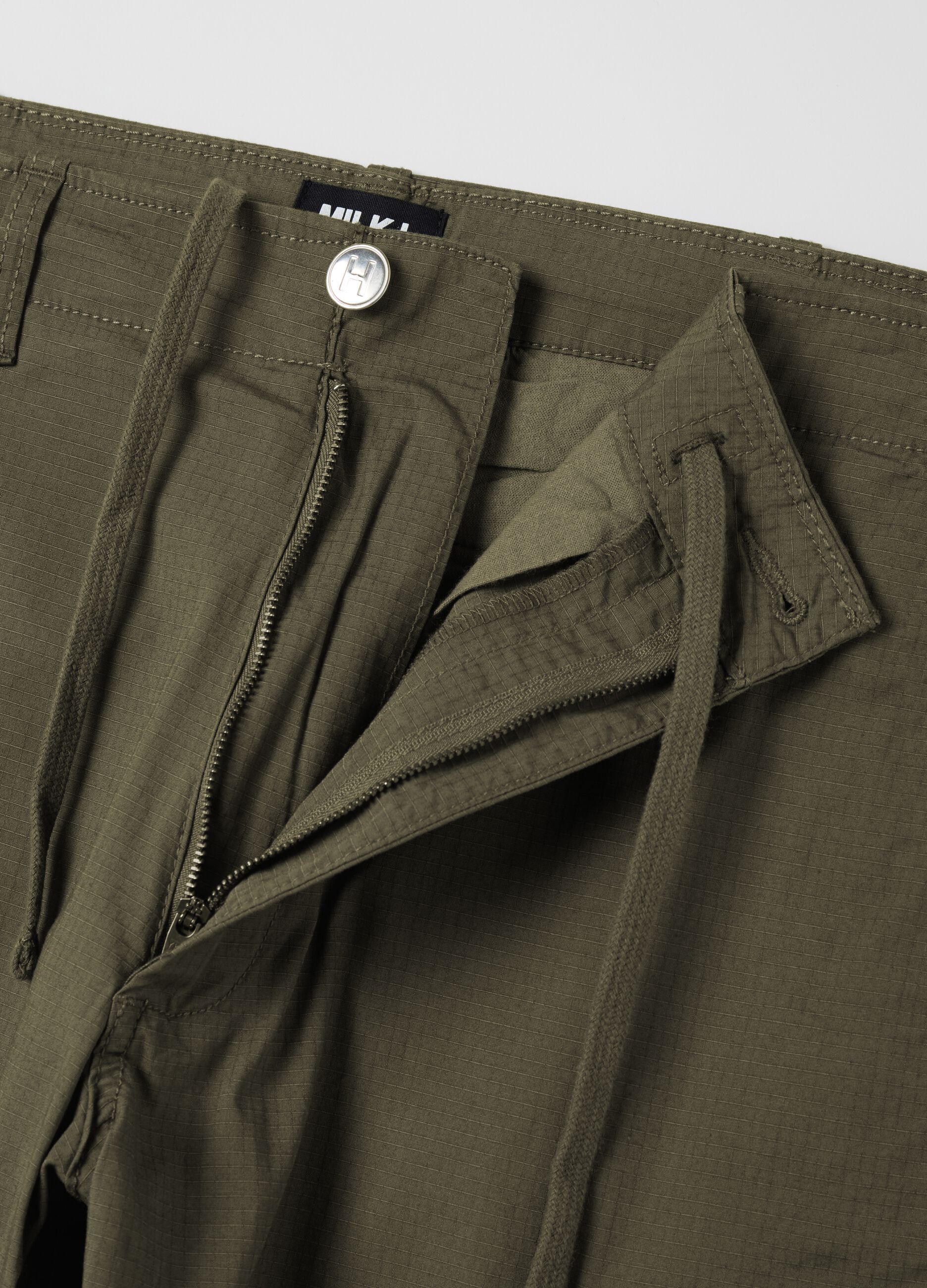 Pantaloni cargo ripstop con coulisse