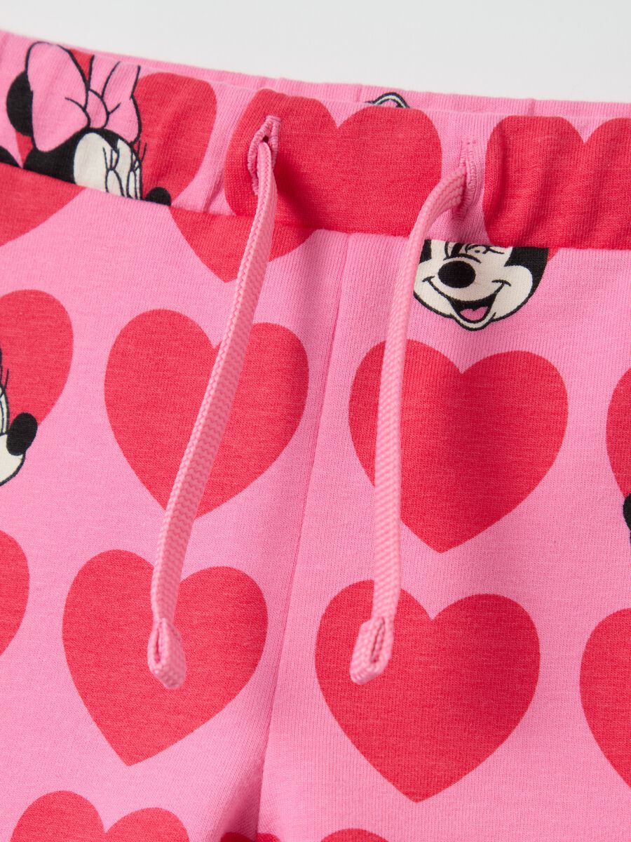 Joggers with drawstring and Minnie Mouse and hearts print_3