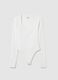 Scoop-Neck Bodysuit in White_5