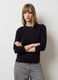 Black cotton blend regular fit t-shirt_2