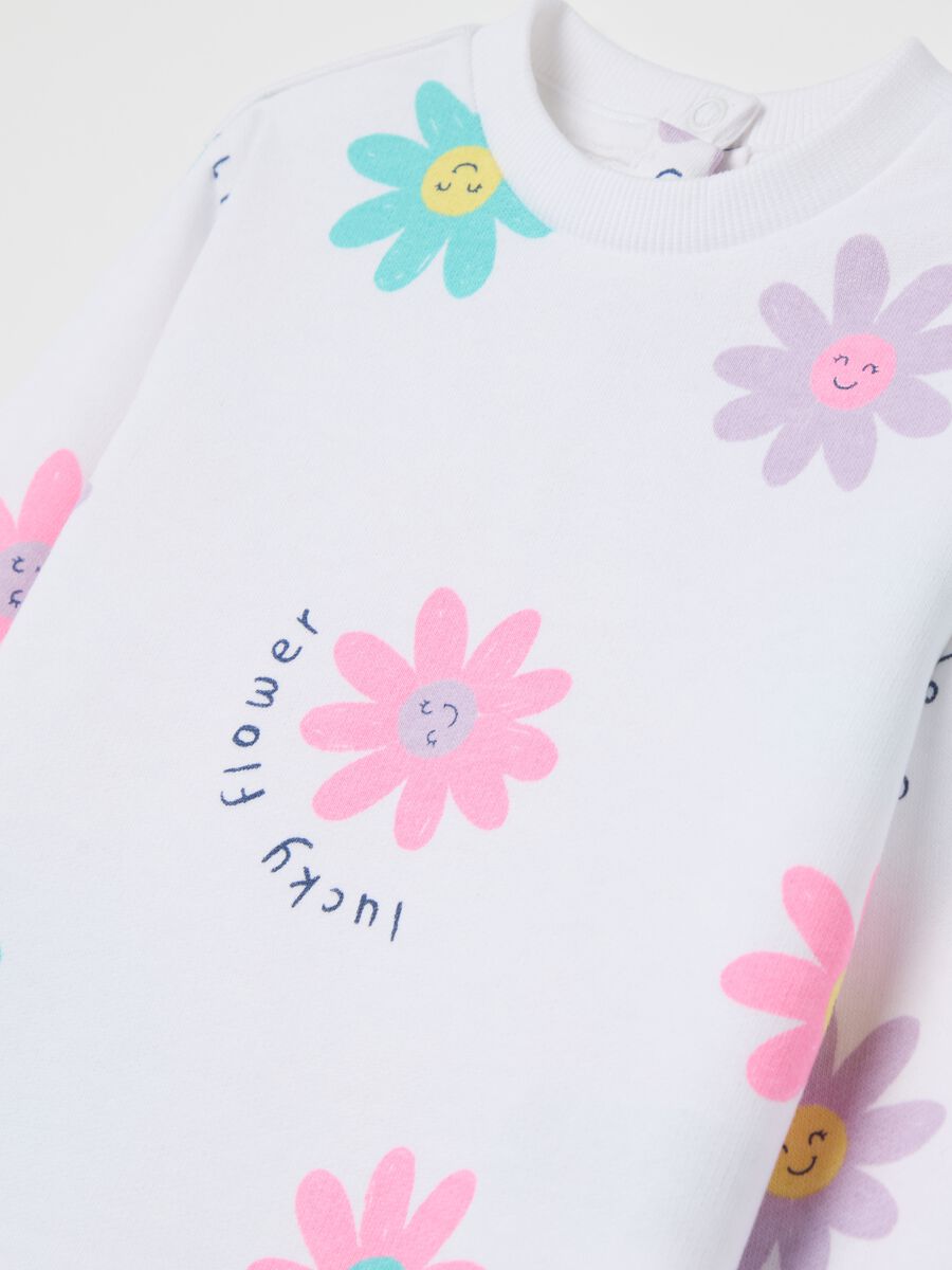Cotton jogging set with "Lucky Flower" print_2