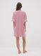Camicia da notte rosa in puro cotone organico con scollo a V con stampa_3