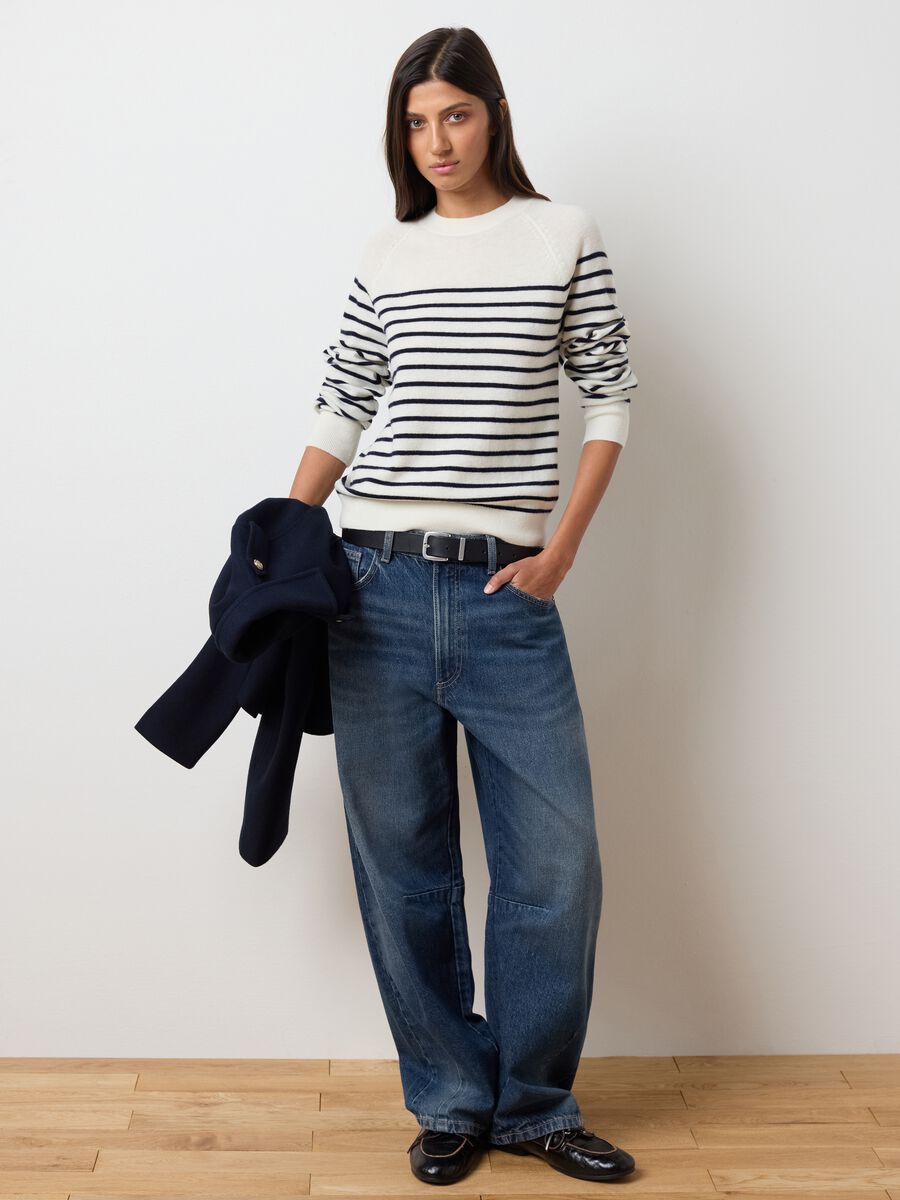 Pure Wool Striped Sweater Regular Fit_2