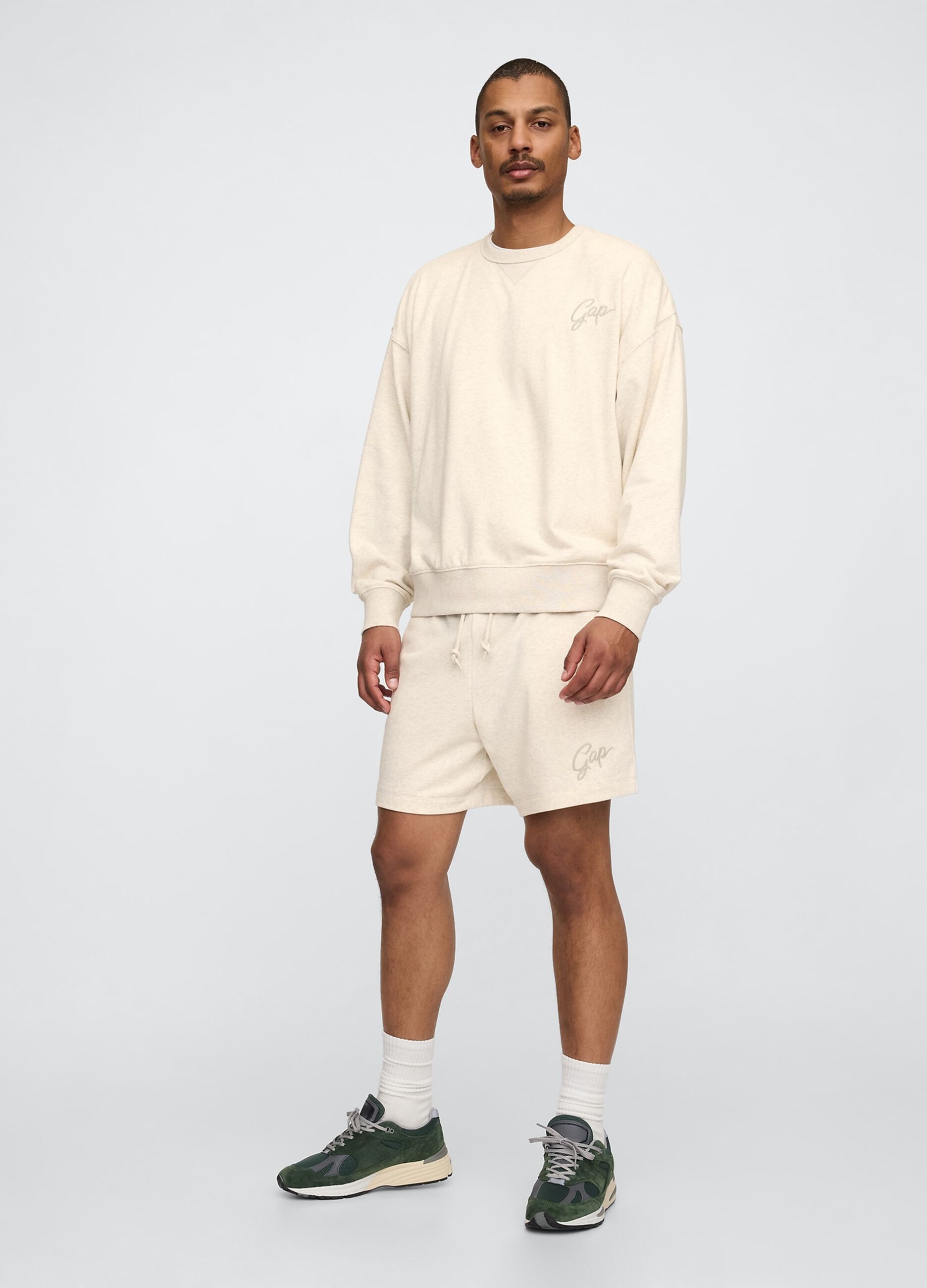 Beige cotton blend shorts from Gap