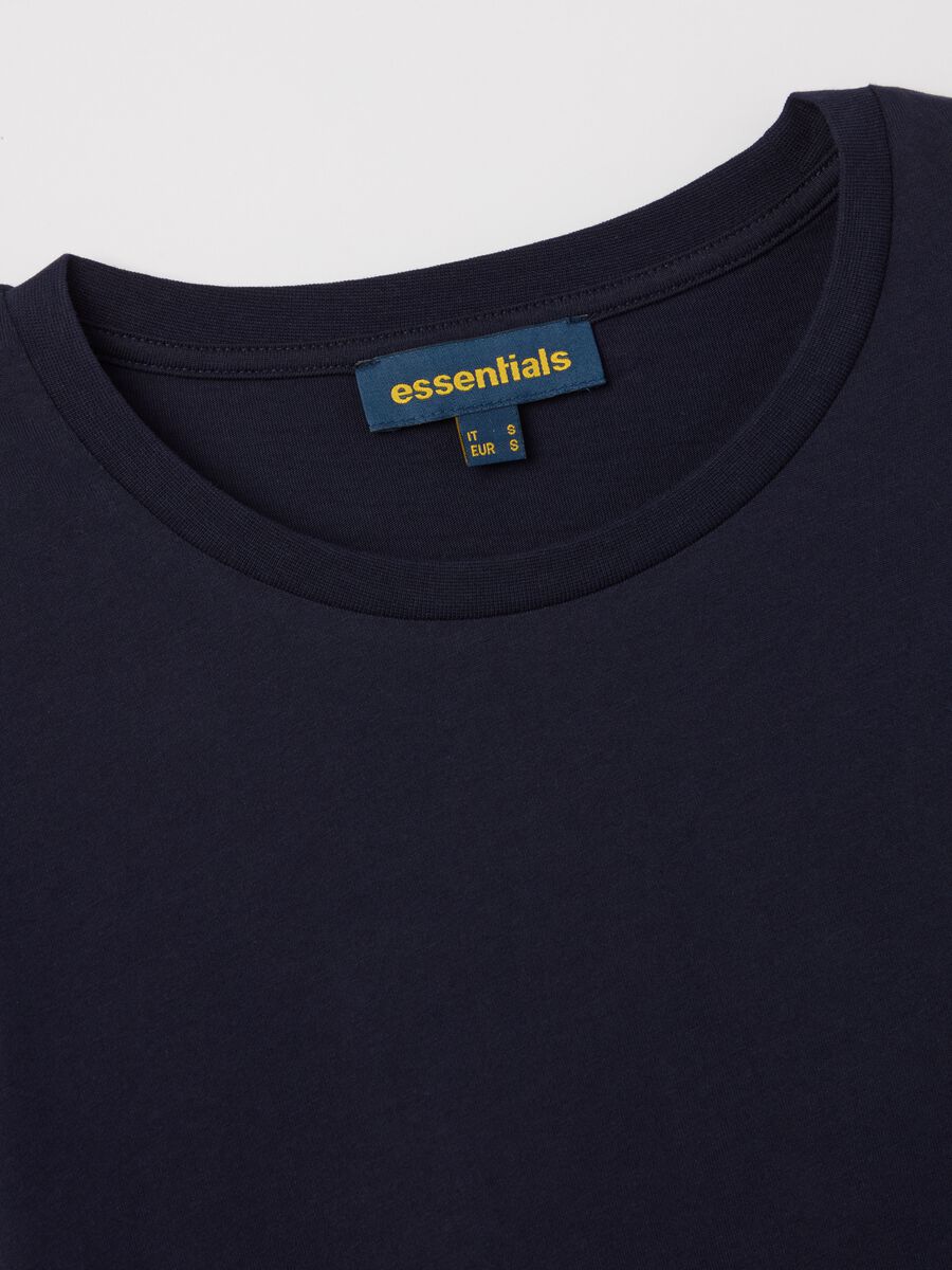 Essentials short navy blue dress in cotton_5