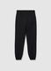 Boy's black pure cotton jogger trousers in regular fit_4