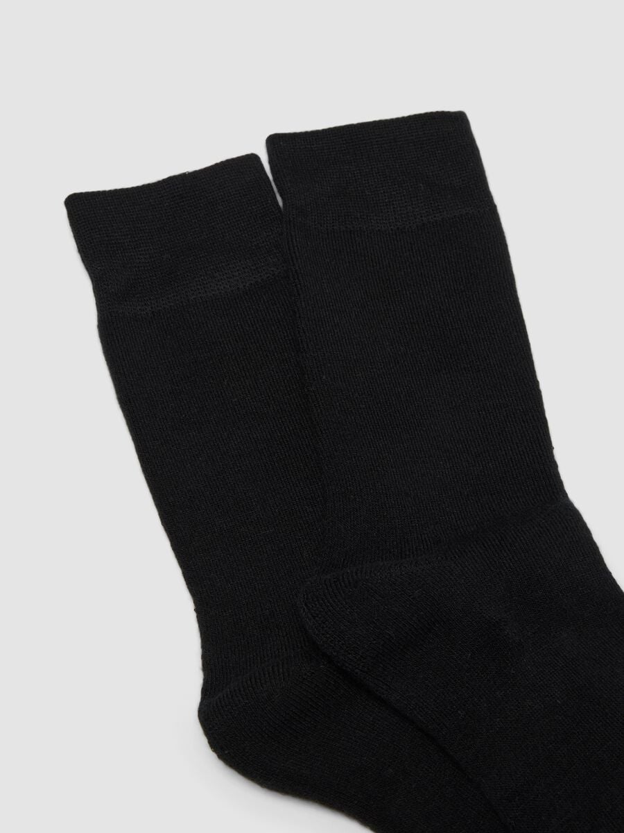 2-pack of black midi socks in stretch fabric_1