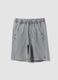 Grey cotton-blend shorts with elasticated waist_0