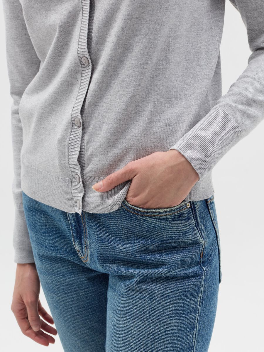 Cardigan with round neckline_3