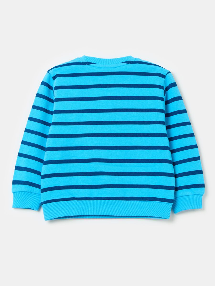 Sweatshirt in French terry with striped pattern_1
