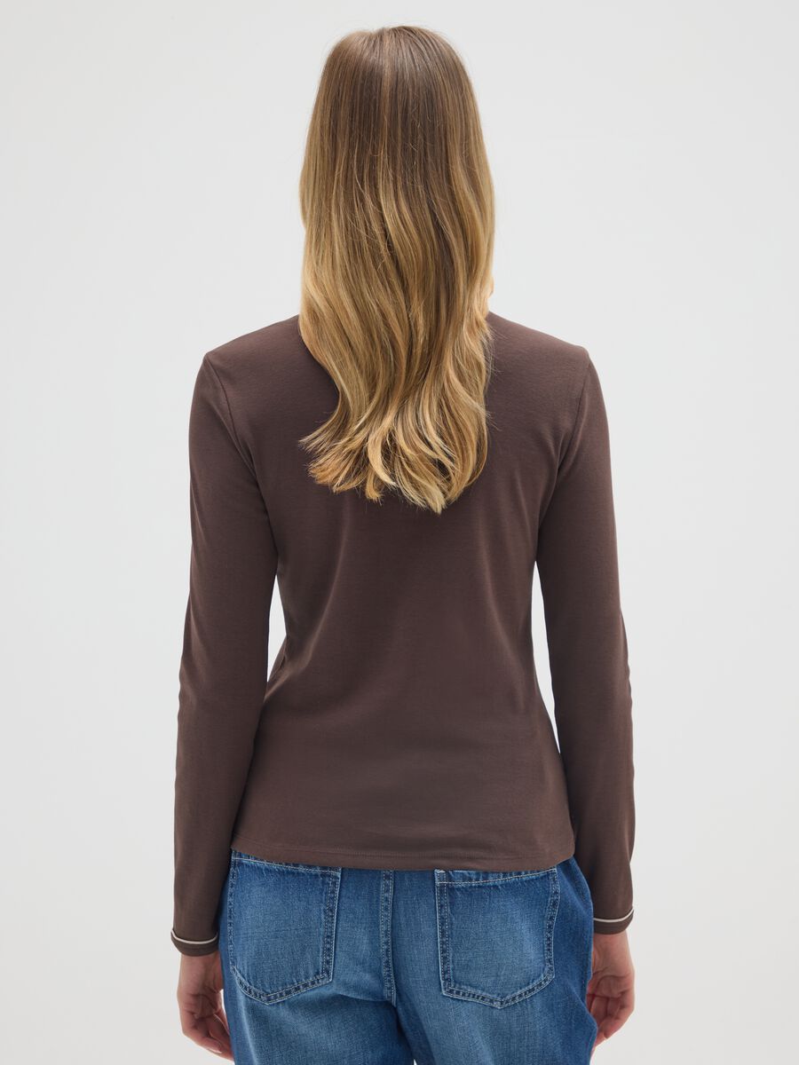 Brown pure cotton regular fit shirt_2