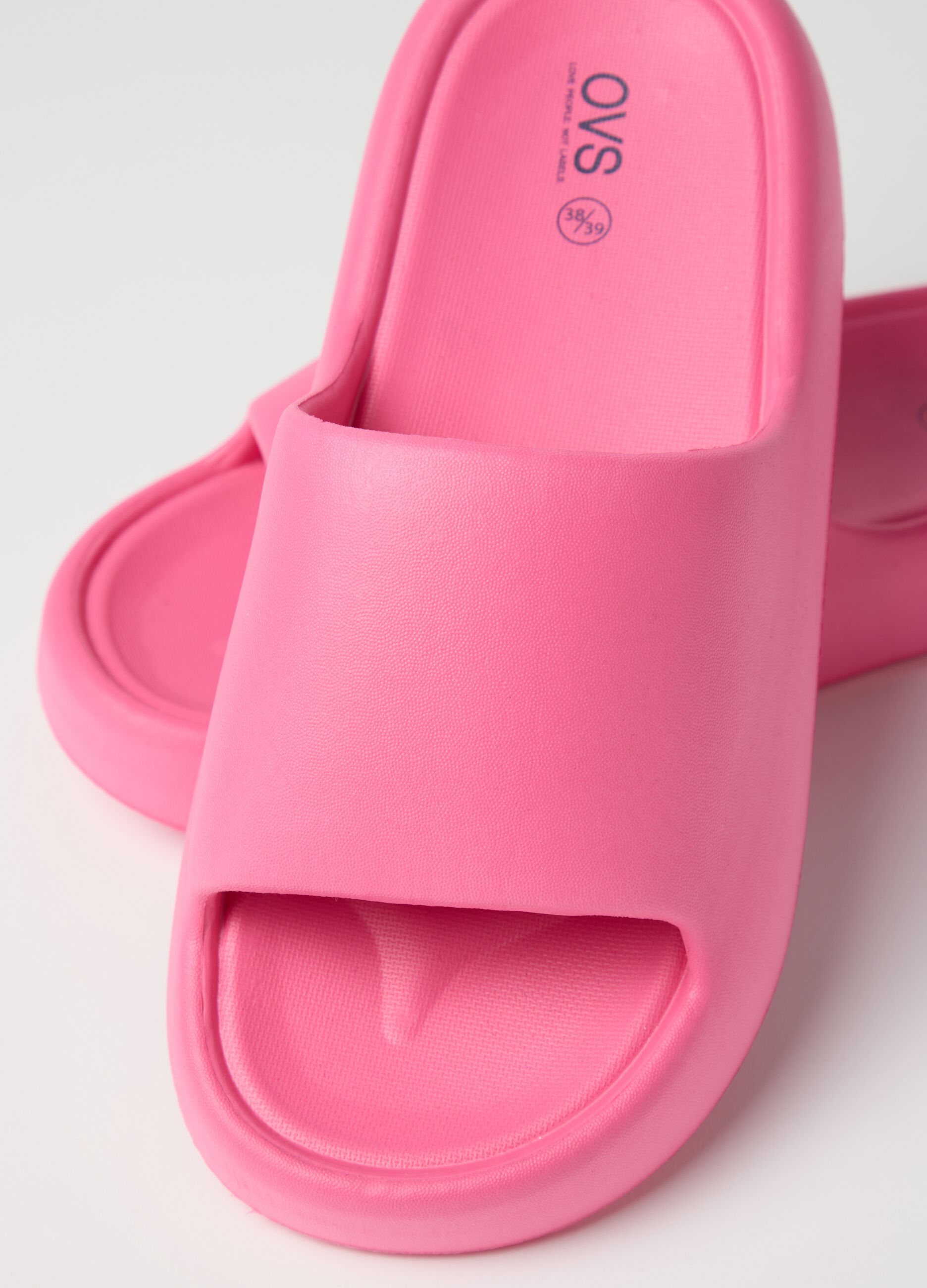 Ciabatte da donna in gomma rosa