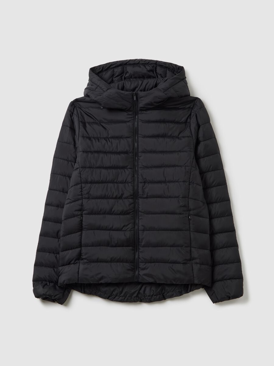 Giubbotto nero regular fit_4