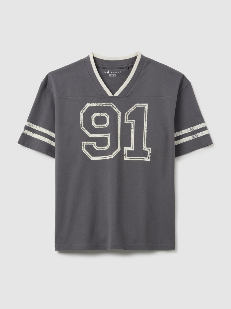 Grey pure cotton regular fit T-shirt_0