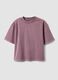 Girls' Oversized Fit Pink Pure Cotton T-shirt_0