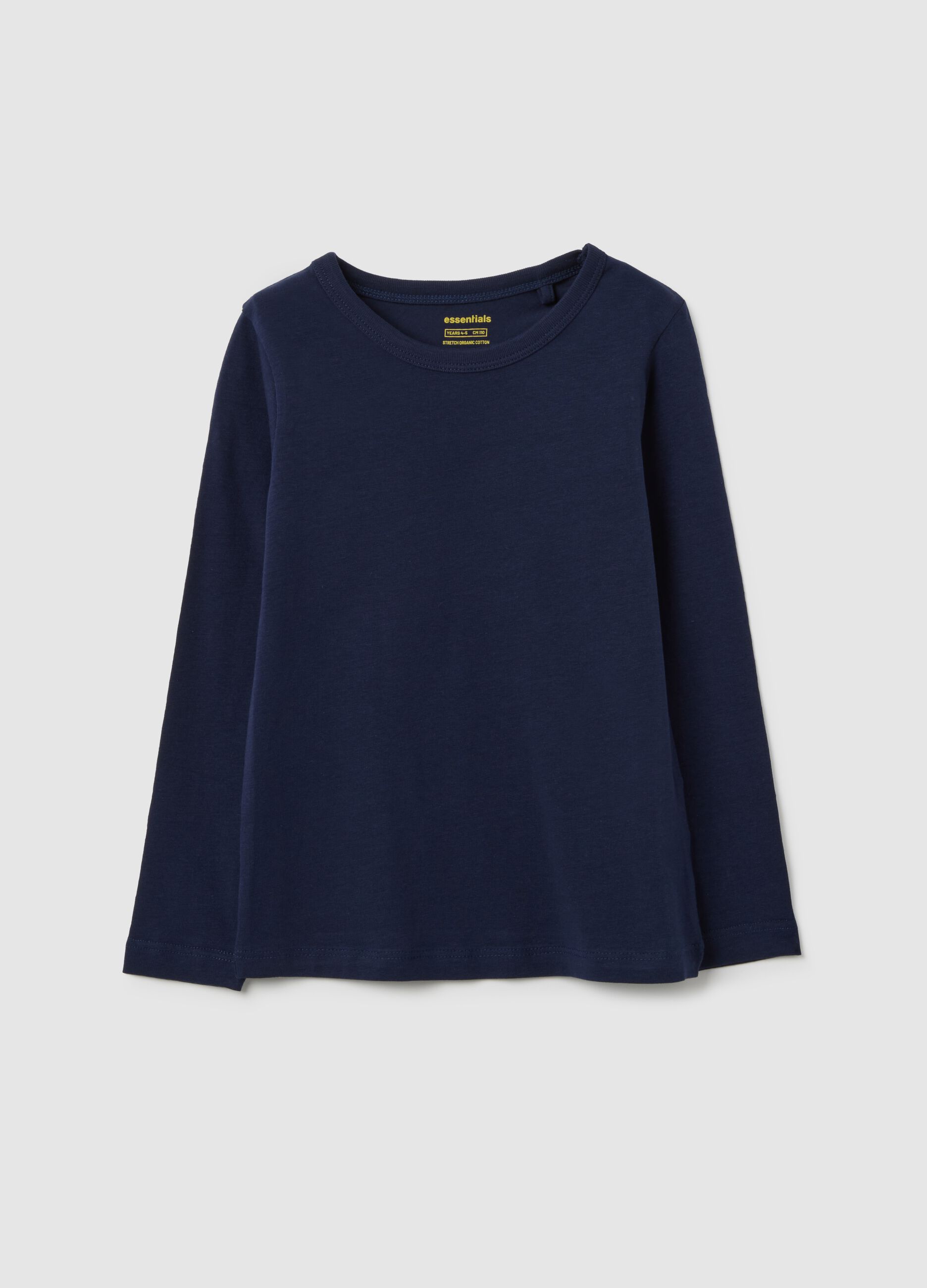 Maglia da bambina in cotone blu regular fit