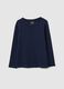 Blue regular fit cotton girl's top_0
