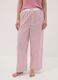 Pink striped stretch cotton-blend poplin pyjama trousers_1