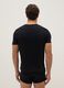 Black pure cotton V-neck regular fit T-shirt_2