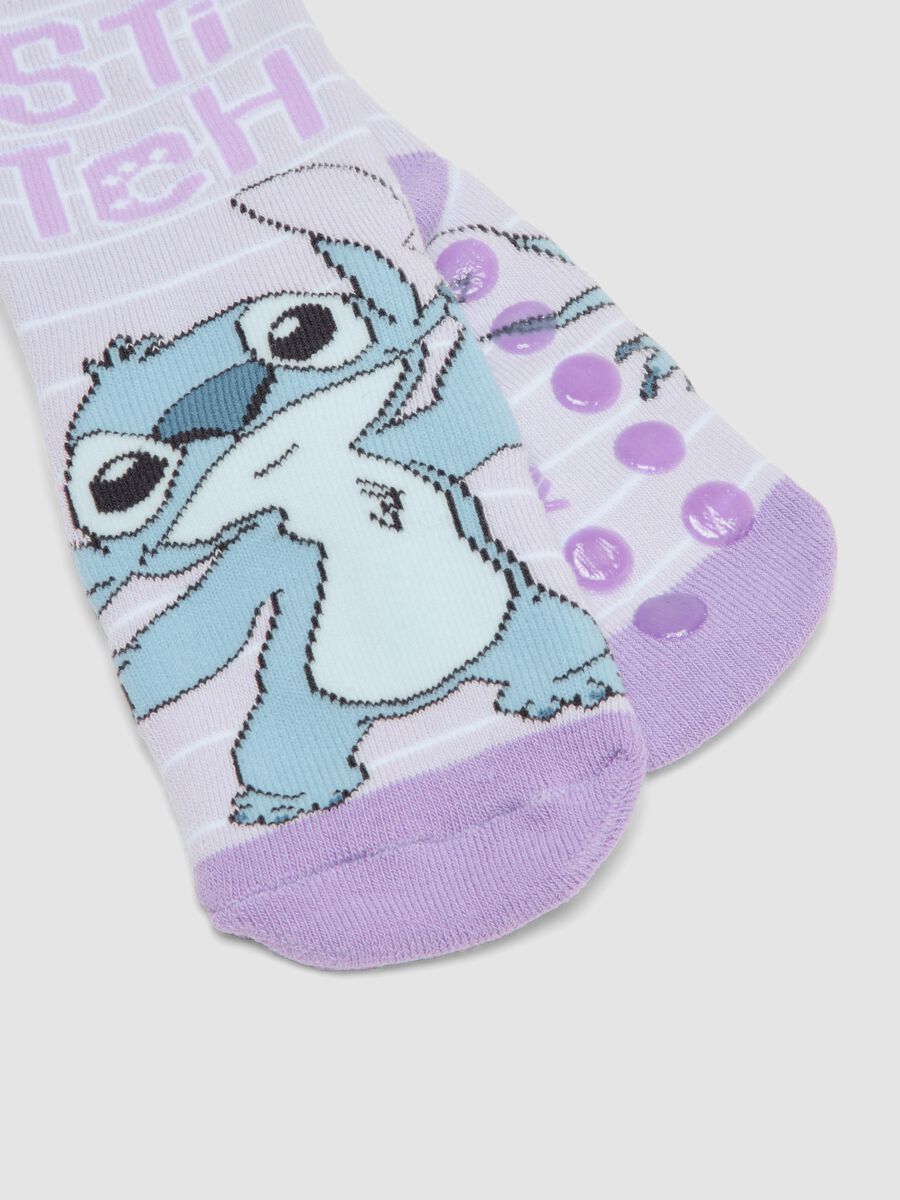 Bipack calze in cotone organico elasticizzato multicolor con stampa Stitch_2