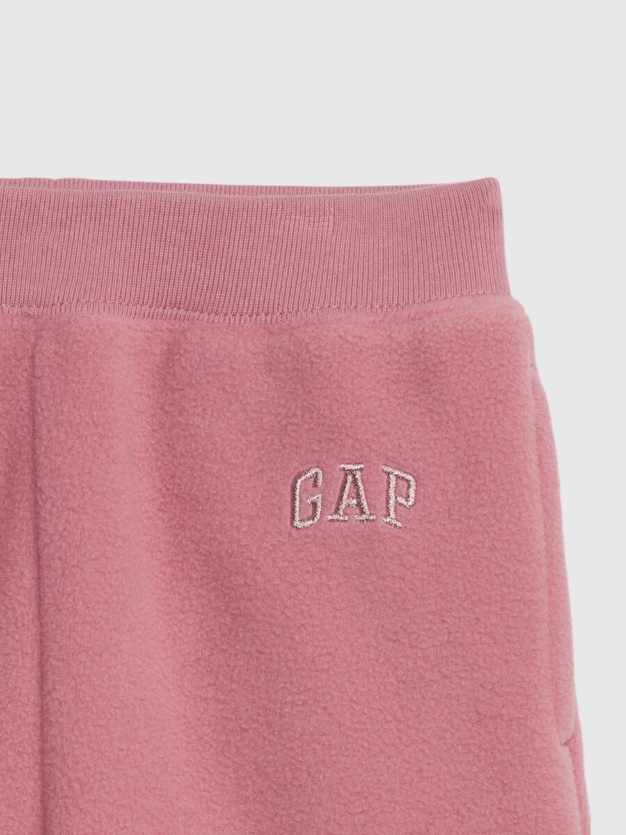 Pantaloni in pile con ricamo logo_2
