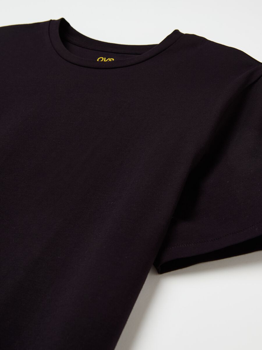 Stretch cotton T-shirt with crew-neck_5